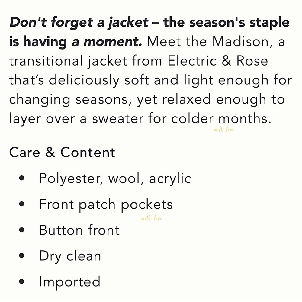 NEW Anthropologie Electric & Rose Madison
Coat - Picture 5 of 16